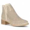 Botines Chika 10 troquelado bajos de color beige