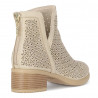 Botines Chika 10 troquelado bajos de color beige
