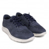 Zapatos sport Walk & Fly azules oscuras de piel perforada y plantilla piel