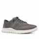 Zapatos sport Walk & Fly grises verdosas oscuras de piel perforada y plantilla piel - Querol online
