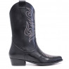 Botas planas Bryan negras con bordado jandra
