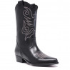 Botas planas Bryan negras con bordado jandra