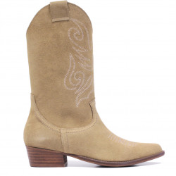 Botes planes Bryan de serratge color terra jandra - Querol online