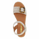 Sandalias plataformas Chika 10 color beige con trenzado y hebilla decorativa - Querol online