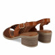 SANDALIA DE PIEL TROQUELADA W&F E21-216-1 A4 WALK AND FLY - Querol online