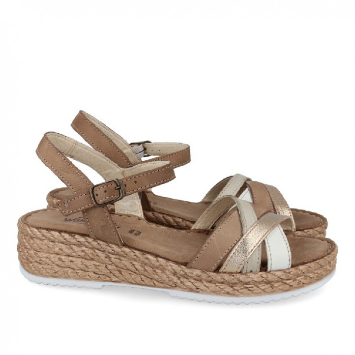 SANDALIAS DE CUñA BAJA WALK AND FLY 3087 37020 WALK AND FLY - Querol online