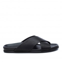 Sandalias Xti negras cruzadas con tiras anchas - Querol online