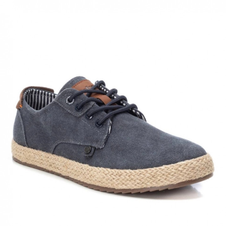 Zapatos sport Refresh azules con acabado desgastado y suela de yute - Querol online