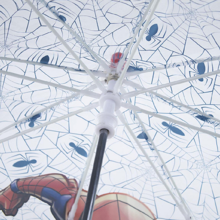 Paraguas Cerda transparente de spiderman y dibujos de arañas - Querol online