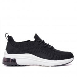 Zapatillas Owel de tela wellington negras - Querol online