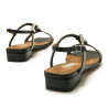 Sandalias planas Maria Mare casit negras con tira decorada con brillantes