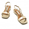Sandalias planas Maria Mare casit doradas con tira decorada con brillantes