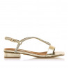 Sandalias planas Maria Mare casit doradas con tira decorada con brillantes