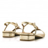 Sandalias planas Maria Mare casit doradas con tira decorada con brillantes