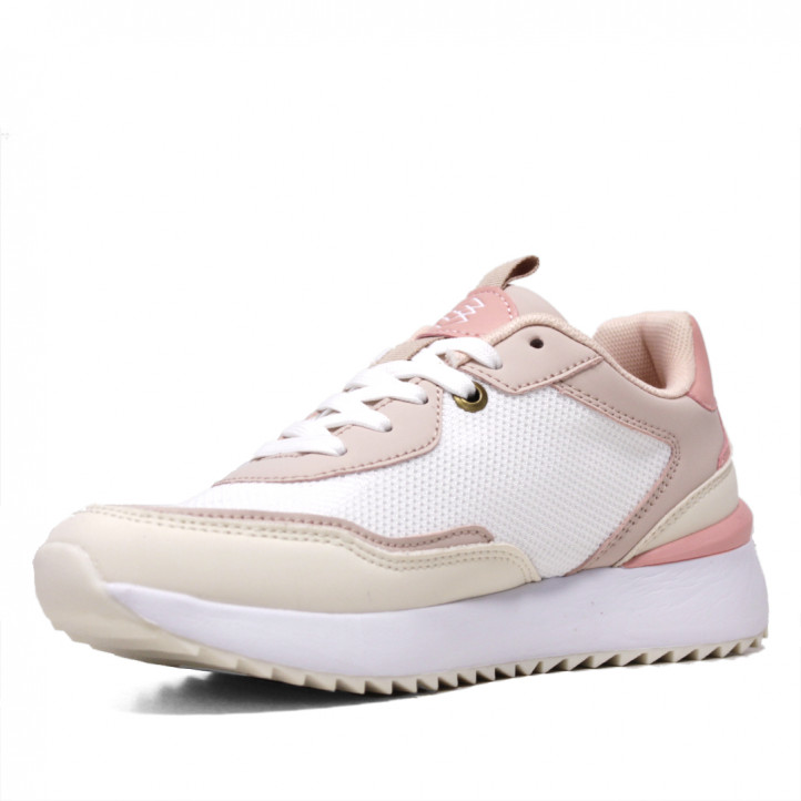 Zapatillas Owel sydney blancas y rosas - Querol online