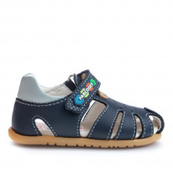 sandalias Pablosky en tonos azules, cierre de velcro y horma ancha - Querol online