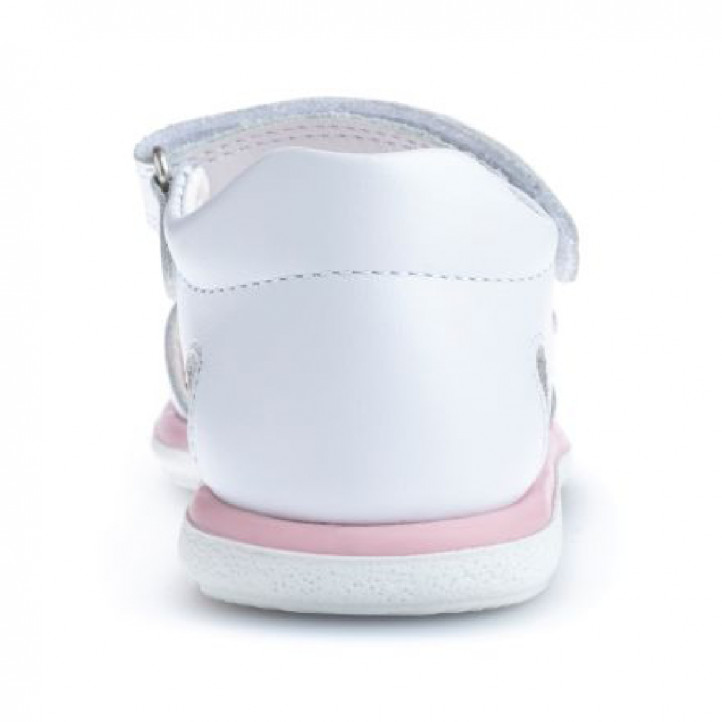 sandalias Pablosky con doble velcro y flor delantera en dos tonos - Querol online