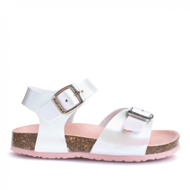 sandalias Pablosky metalizadas con doble hebilla y estilo bio - Querol online