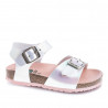 sandalias Pablosky metalizadas con doble hebilla y estilo bio