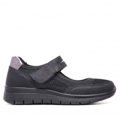 Sabatilles Amarpies negres amb tira superior lligat amb velcro - Querol online