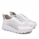 Zapatillas Amarpies perforadas blancas con detalle metálico - Querol online