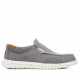 Zapatos sport Lobo grises sin cordones textil con aplicaciones color cuero - Querol online