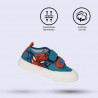 Zapatillas lona Cerda con doble velcro y ribete rojo de spiderman
