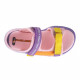 sandalias Pablosky con doble velcro en tonos rosa, lila, amarillo y naranja - Querol online