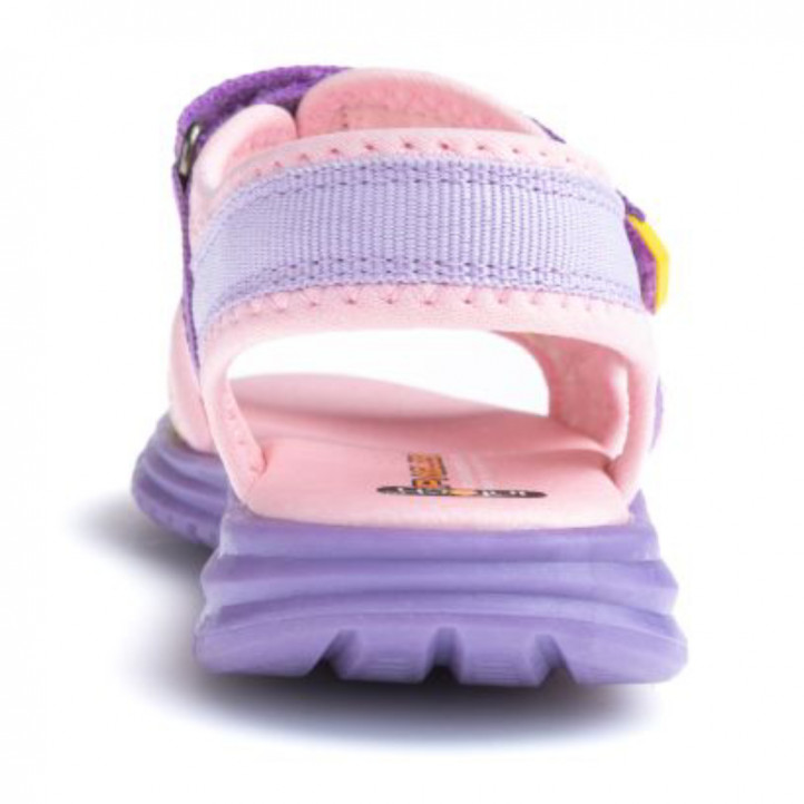 sandàlies Pablosky amb doble velcro en tons rosa, lila, groc i taronja - Querol online