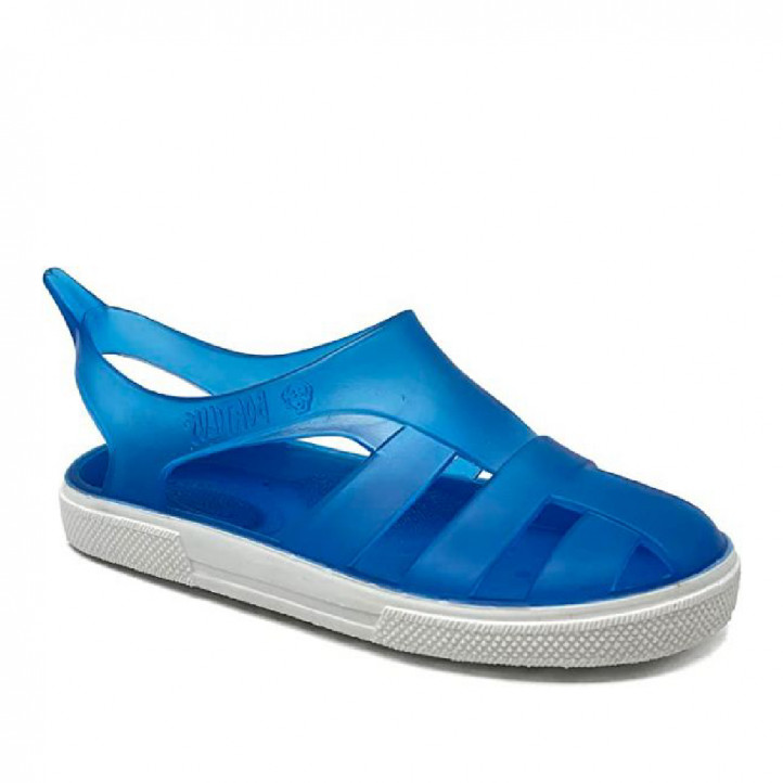 chanclas Pablosky azules con contraste de suela blanca - Querol online