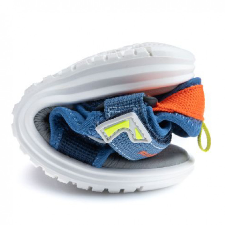 sandàlies Pablosky tancament amb velcro en tons blaus i taronjes - Querol online