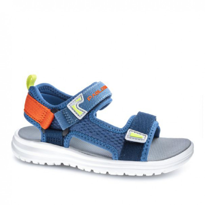 sandalias Pablosky cierre con velcro en tonos azules y naranjas - Querol online