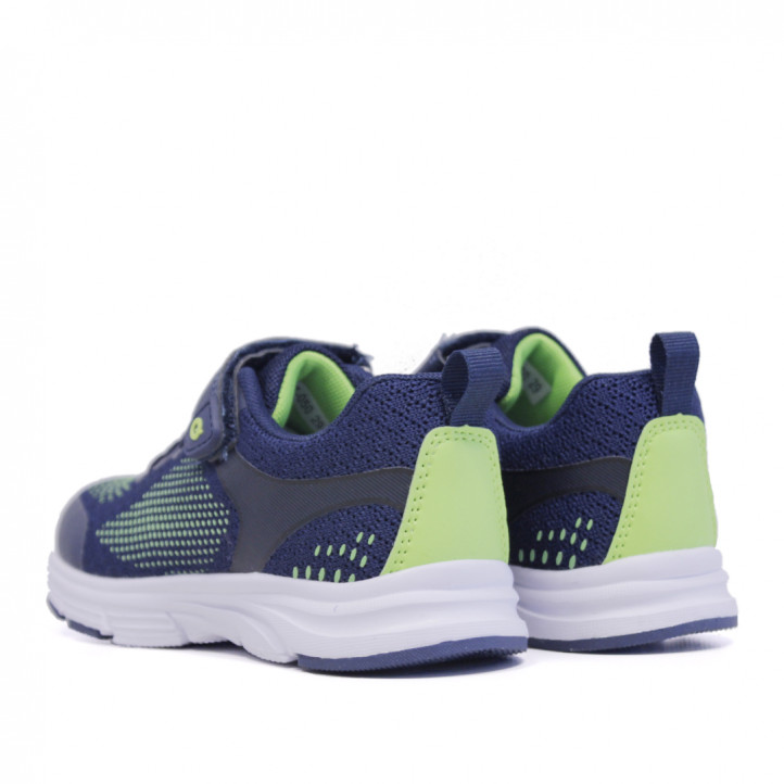 Zapatillas deporte QUETS! azules con detalles en verde claro - Querol online