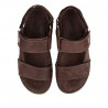 Sandalias Walk & Fly marrones de piel con velcro