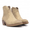 Botines Owel newcastle taupe con caña perforada