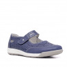 Zapatos planos Owel geelong azules con velcro y piel vegana