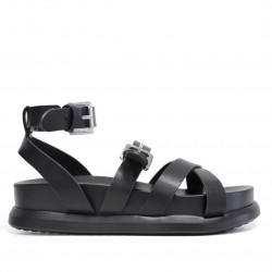 Sandalias Owel coogee negras cogidas por el tobillo - Querol online