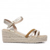 Sandalias cuña Owel de piso de esparto maroubra metalizadas tricolor