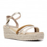 Sandàlies falca Owel de pis d'espart maroubra metal·litzades tricolor