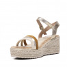 Sandàlies falca Owel de pis d'espart maroubra metal·litzades tricolor