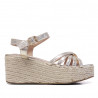 Sandàlies falca Owel de pis d'espart napier daurades