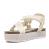 Sandalias plataformas Owel gold coast con tiras de rafia