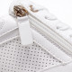 Zapatillas cuña Owel palm blancas con detalle trasero metalizado - Querol online