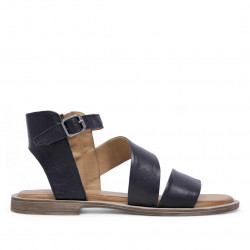 Sandalias planas Redlove marta negras con bandas cruzadas negras - Querol online