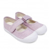 Zapatillas lona QUETS! rosas con brillibrilli tipo merceditas