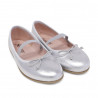 Bailarinas QUETS! plateada con lazo tipo mercedita