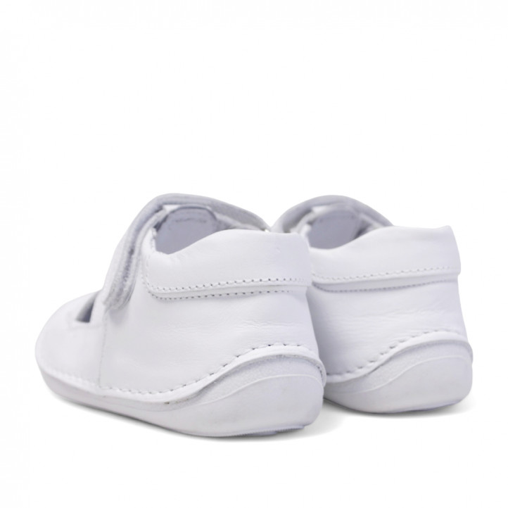 Zapatos respetuosos blancos cerradas con velcro - Querol online