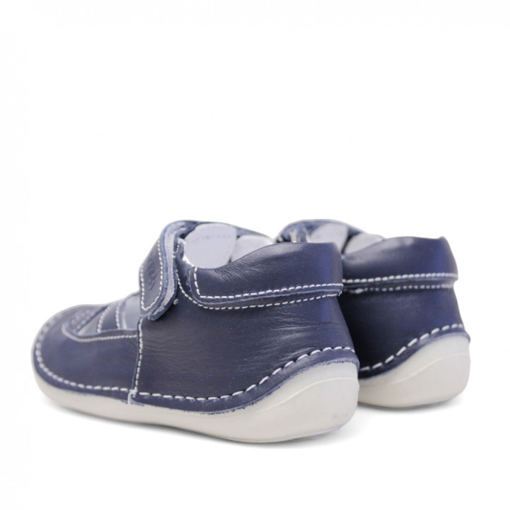 Zapatos respetuosas azules cerradas con velcro - Querol online
