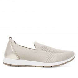 Zapatillas Imac beige sin cordones alto confort - Querol online