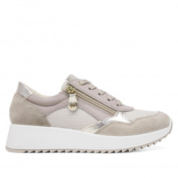 Zapatillas Imac beige con cremallera lateral alto confort - Querol online